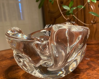 vintage crystal ashtray, French crystal, empty pocket, salad bowl, vintage, 70s, rare, Excellent condition and very heavy.