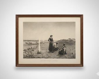 Litografía original firmada – Francia, siglo XIX – 60x40 cm – Rara y clásica