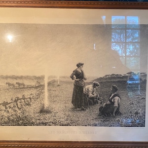 Lithograph, Original 19th century lithograph, signed, framed, under glass, original piece, unique, rare. Original frame,