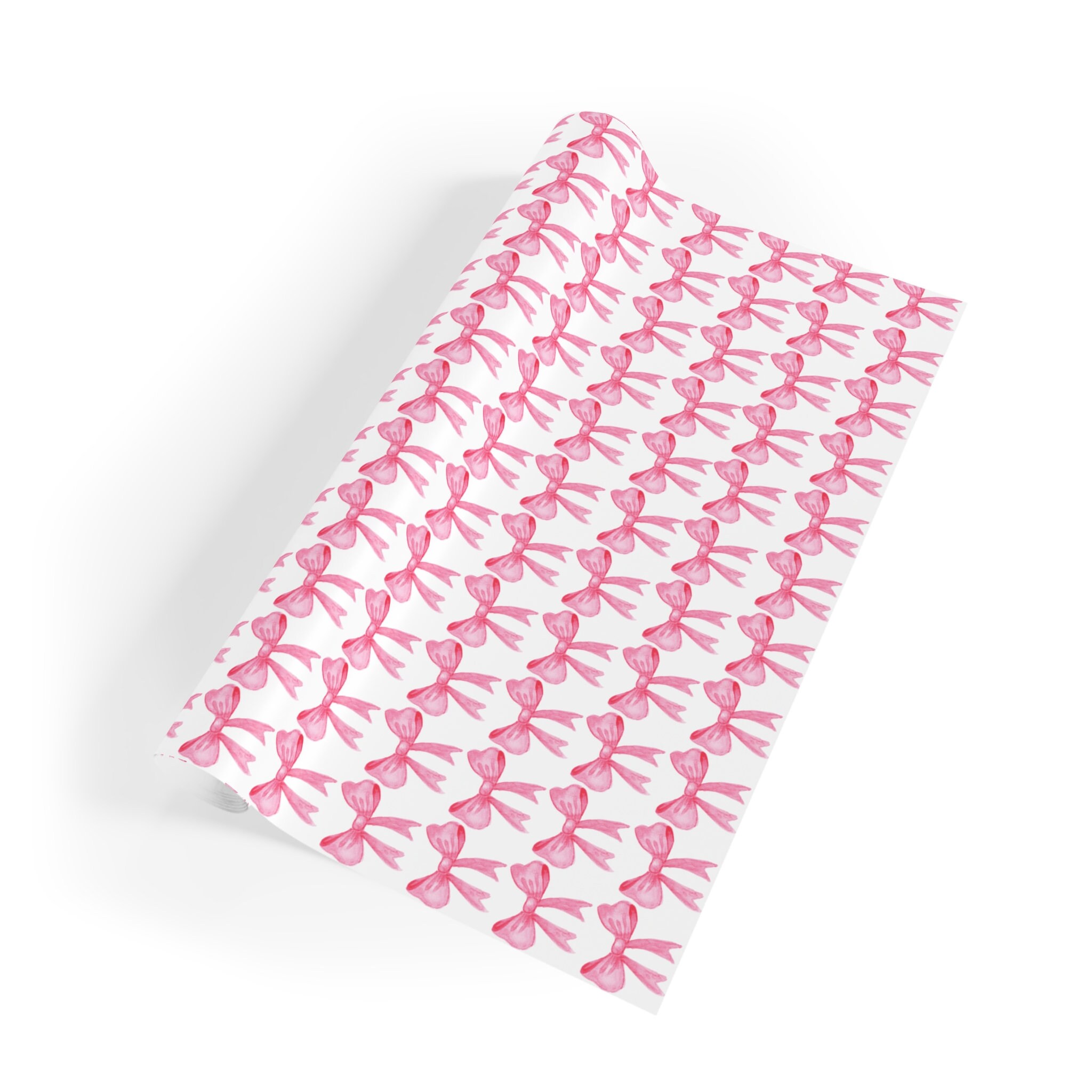 Pink Bow Wrapping Paper Etsy