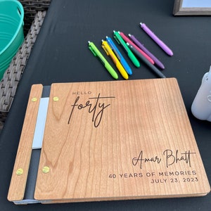 Photobooth Guestbook, Wooden Guest Book