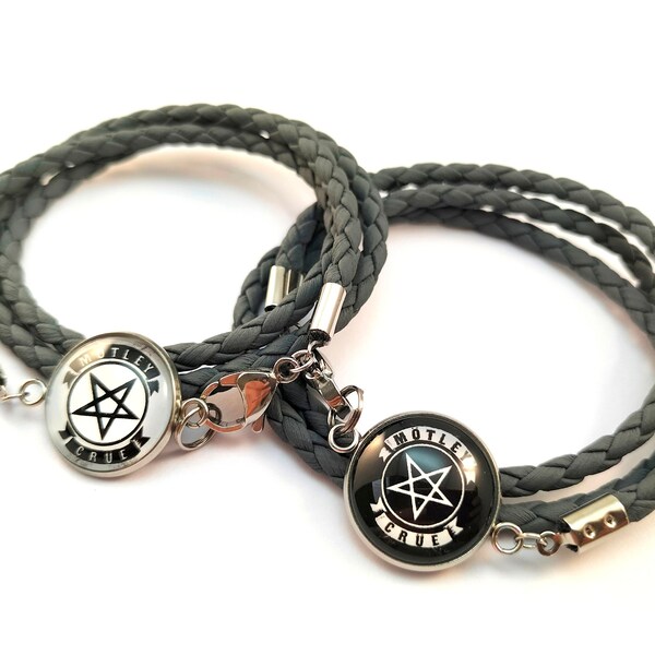 BRACCIALE MOTLEY CRUE, Regalo musicale, Gioielli musicali, Motley Crue, Musica metal