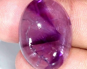 Natural Amethyst Cabochon Loose Gemstone Oval 26.60Cts Size 17x25x7mm Natural Loose Gemstone, Jewellery Making, Making Jewelry