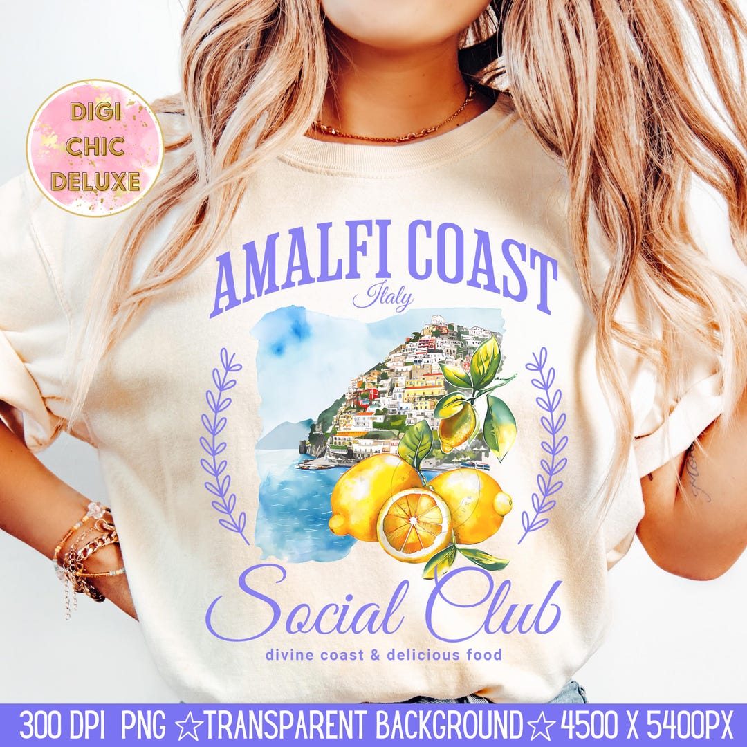 Amalfi Coast Social Club Oversized Graphic Tee main image 0