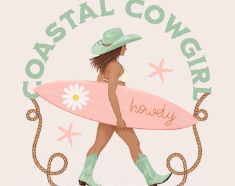 Coastal Cowgirl Bachelorette PNG, Boho Cowgirl Boots PNG, Sunkissed Cowgirl Png, Western Surfer Girl Png, Summer Cowgirl, Summer Trendy Png