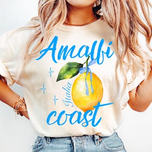 Amalfi Coast Italy PNG Shirt Sublimation and Dtf Design, Digital Download, Summer Png, Tshirt Design, Lemon Png, Trendy Design Limoncello