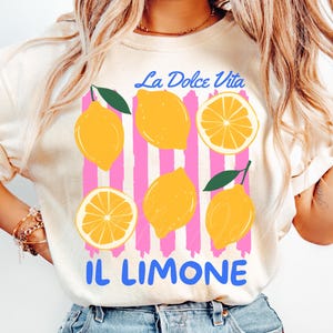 Limón PNG, Costa Amalfitana Italia PNG, Limoncello PNG, Limón Preppy Verano PNG, Camiseta Femenina Verano PNG Sublimación y Diseño DTF, Diseño de Moda