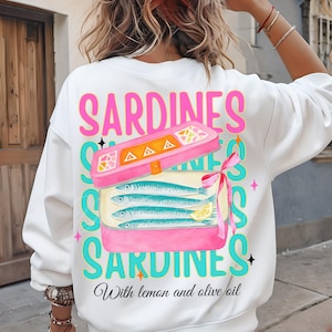 Vintage Coquette Sardines PNG Retro Tinned Sardines PNG Girly Beach Fishermanscore Coastal Aesthetics Trendy Summer Design Trendy Png