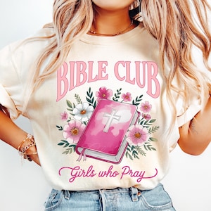 Bible Club PNG, Wildflower Christian Png, Bible Verse Png, God is Good Shirt Png, Christian Boho Png, Religious Faith, Pray Png, Trendy Png