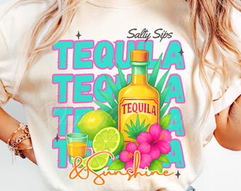 Tequila PNG Estate Png Bachelorette Retro Estate Tequila Maglietta Sublimazione Dtf Design Estate Png Citazione Estiva Bere Png Trendy Png