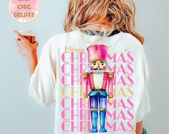 Pink Nutcracker PNG Christmas Nutcracker Clipart Shirt Sublimation and Dtf Design, Pink Christmas PNG, Merry Christmas Png Trendy Nutcracker