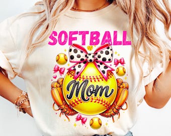 Retro Softball Mom PNG, Game Day Softball Coquette Png, Softball Shirt Png, Softball Mama Png, Softball Bow Png, Retro Softball Mama, Trendy
