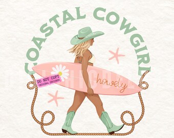 Coastal Cowgirl Bachelorette PNG, Boho Cowgirl Boots PNG, Summer Cowgirl, Sunkissed Cowgirl Png, Western Surfer Girl Png, Summer Trendy Png