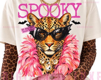 Glam Leopard PNG, Preppy Leopard PNG, Bling Sublimation Design, Halloween Designs, Boujee Png, Animal Print Png, Cat Graphic, Spooky Graphic