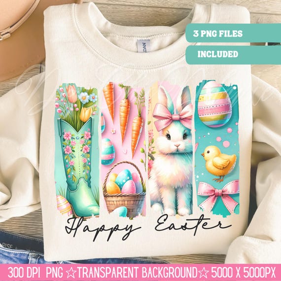 Happy Easter PNG, Brushstroke Easter Png, Retro Easter Png, Easter Bunny Png, Easter Coquette Png, Floral Spring Png, Pink Easter Png