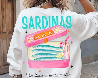 Coquette Tinned Sardines PNG Retro Sardines PNG Coastal Aesthetics Trendy Summer Vintage Design Girly Beach Fishermanscore, Trendy Sardine