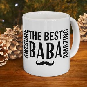 Gift for Baba | The Best Baba Mug | Gift for Dad | Baba Gifts | Father&#39;s Day Gift | New Dad Gift | Dad Coffee Cup | Arabic Dad Xmas Gift Mug