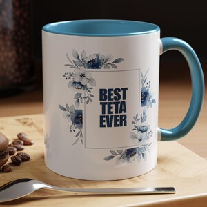 Best Teta Ever, Arabic Grandmother Mug, Gift for Arab Grandma, Teta Gift, Teta Coffee Cup, Middle Eastern Grandparent Gift Custom Arabic Mug