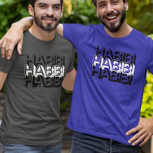 Habibi T-shirt Love Shirt Arabic Gifts for Women Men Habibi Shirt Gifts for Arabic Gift for Lebanese Arabic Couple Shirts Gift Father&#39;s Day