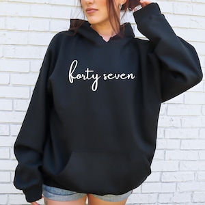 Minimalist Trump 45/47 Hoodie, Trump Sweatshirt | 2024 MAGA Donald Trump Merch | Republican Shirt | Election Sweater 45 47 Trump Sweatshirt