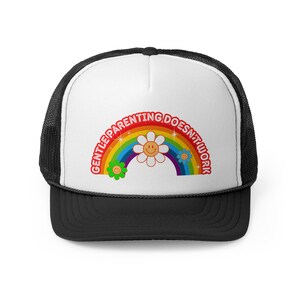 Gentle Parenting Doesn&#39;t Work Hat Retro Trucker Hat Offensive Adult Humor Gift Funny Mom Hat Sassy Sarcastic Trucker Hat Parent Gag Gift