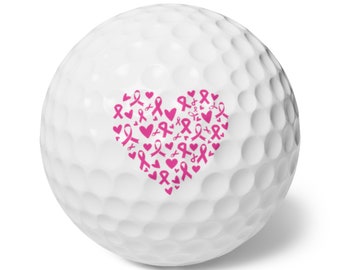 Fuck Cancer Balles de golf, Balles de golf, Balles de golf personnalisées, Cadeau de Noël, Cadeaux golf pour femme, Cadeau golfeuse, Cadeau amusant pour femme,