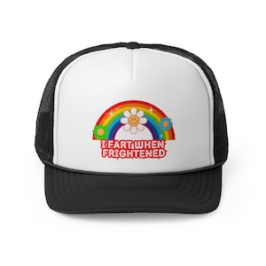 I Fart When Frightened Hat Funny Mom Hat Retro Trucker Hat Offensive Adult Humor Gift Sassy Sarcastic Trucker Hat for New Moms Gag Gift