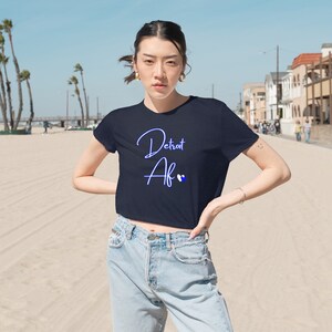 Detroit AF Shirt | Michigan Top | Detroit City Shirts | Detroit Gift | Michigan Souvenir | Travel Lover Women&#39;s Cropped Tee | Motown Shirt