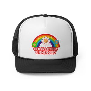 Unhinged Mom&#39;s Hat Retro Trucker Hat Offensive Adult Humor Gift Funny Mom Hat Sassy Sarcastic Trucker Hat Funny Mother&#39;s Day Gift for Her