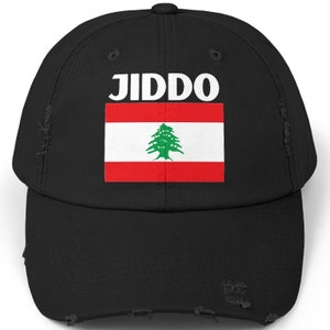 Lebanese Jiddo Baseball Hat Lebanon Flag Cap Gift for Lebanese Dad Lebanese Hat for Men Father's Day Gift Lebanon Heritage Cap Gift for Him