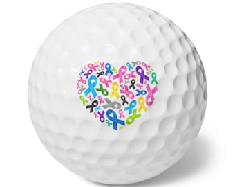 Fuck Cancer Balles de golf, Balles de golf, Balles de golf personnalisées, Cadeau de Noël, Cadeaux golf pour femme, Cadeau golfeuse, Cadeau amusant pour femme,