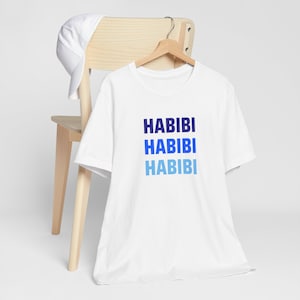 Habibi Shirt | Arabic Oversized T-Shirt | Eid Ramadan Gift | Sweetheart Arabic Calligraphy | Gift for Him & Her | Unisex Arabic Love Shirt