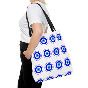 Custom Evil Eye Tote Bag, Protective Tote Bag, Spiritual gift, Protective Evil Eye Gift, Good Luck gift, Turn Away the Evil Eye Gift for her