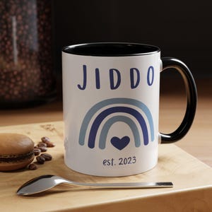 Personalized Jiddo Mug - Arabic Grandfather Coffee Cup, Father’s Day Gift, New Baby Announcement, Arab Pregnancy Reveal, Islamic Dad Gift