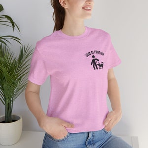 Funny Dog Biting Butt Shirt with Pocket Design | Hilarious Pet Humor Tee | Comical Dog Graphic | Unique Gift for Dog Lovers | Love Bites Tee