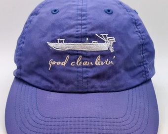 Cappellino vintage 'Good Clean Livin' - Dad Cap Flood Tie Co. - USA - Blu