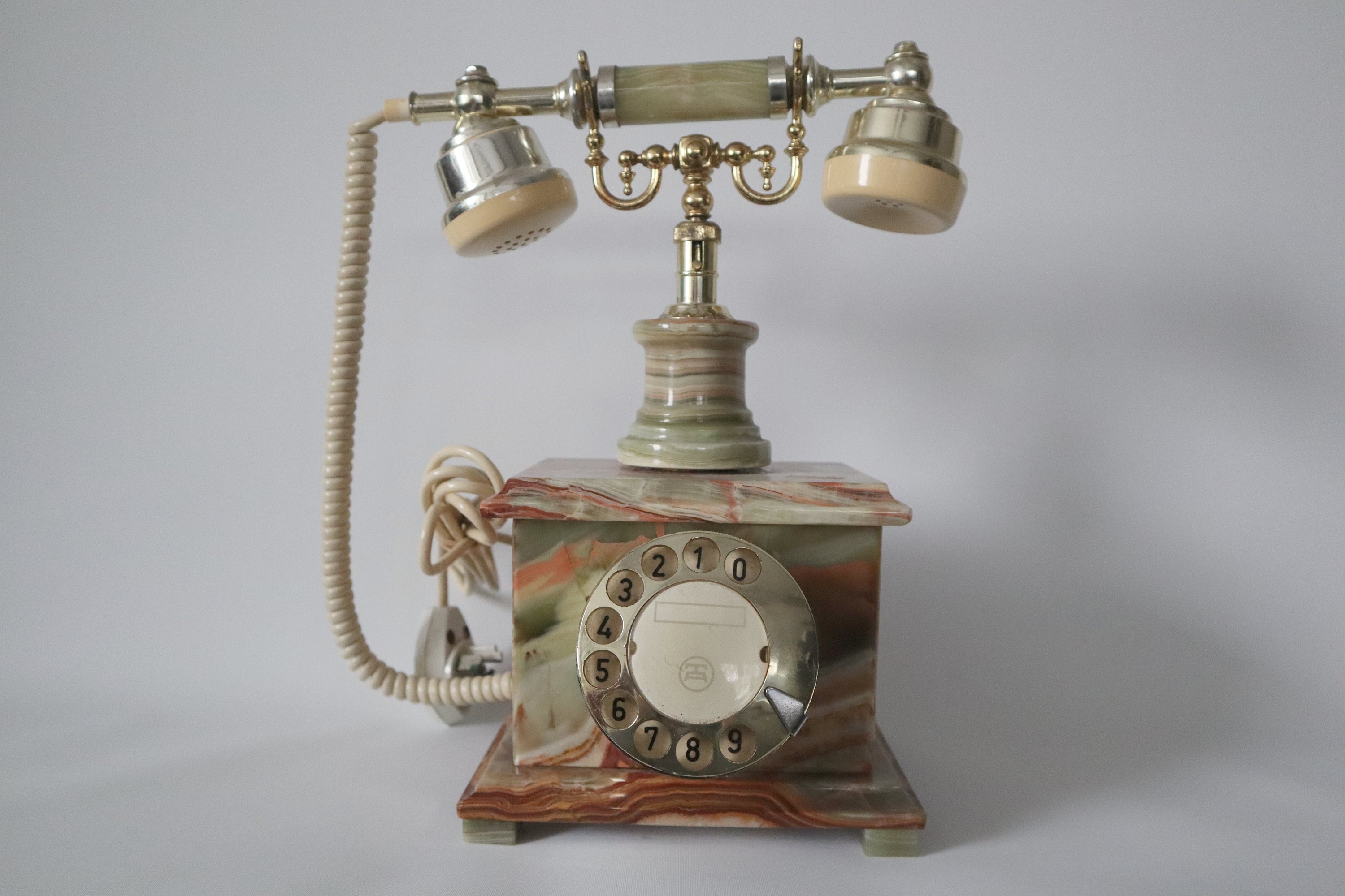 Telart Viareggio Green Onyx Vintage Telephone - Etsy