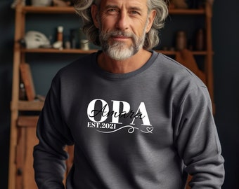 Opa Sweatshirt, Geschenke für Opa , Crewneck, Vatertag Opa, Geschenkidee personalisiert, Schwangerschaftsverkündung, Vatertaggeschenk