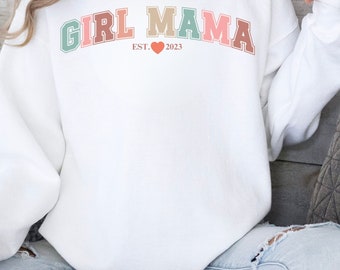 Girl Mama Sweatshirt, Girl Mom Sweater, Mother'S Day Gift Gift For Her Boy Mama Sweatshirt Girl Mama Sweater Mothers Day