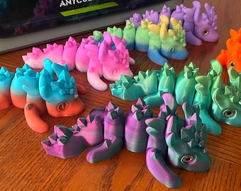 3D Printed Articulated Crystal Dragon