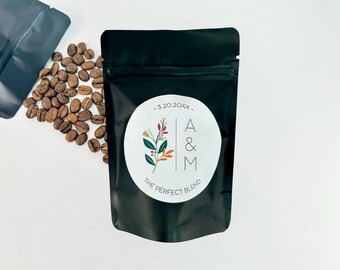 Coffee Favor Bags with Coffee Included – Personalizable Coffee Favors – Wedding Favors – Shower Favors – Birthday Favors – Thank You Gift