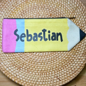 Personalized Kids Pencil Pouch: Custom Name, Back to School