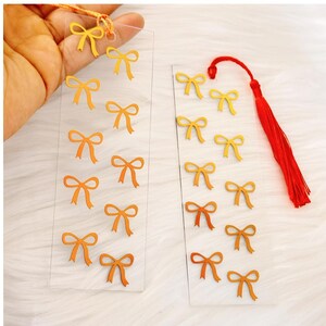 Coquette Bow Acrylic Bookmark: Girly Reader Gift