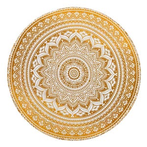 Tapiz de algodón estampado a mano, mantel redondo, mantel redondo de mandala, decoración de mesa bohemia, decoración del hogar, mantel.