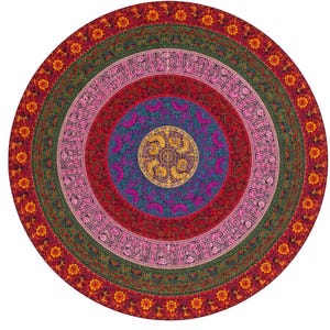 Indian Mandala Circle Round Table Cloth Boho Hippie Blanket Bohemian Yoga Mat Throw Handmade Tablecloth Beach Picnic
