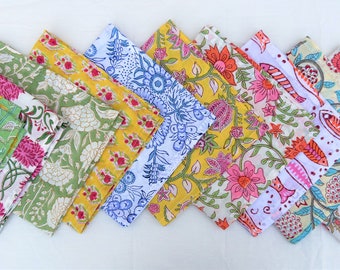 Umweltfreundliche wiederverwendbare Stoffservietten, indische Hochzeits-Servietten, waschbare Servietten, Tischdekor-Servietten, 100% reine Baumwollblock bedruckte Serviette