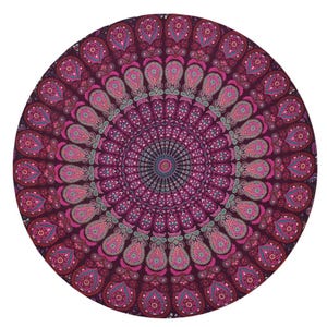 Indian handmade Mandala Table Cover Bohemian Tablecloths Wall Hanging Beach Tapestry Blue Green, 28,42,48,66 Inches Roundie Tapestries
