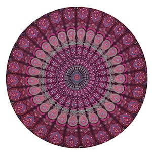 Indische Mandala Kreis Runde Tischdecke Boho Hippie Decke Boho Yoga Matte Überwurf Tischdecke Strand Picknick Pattern-09