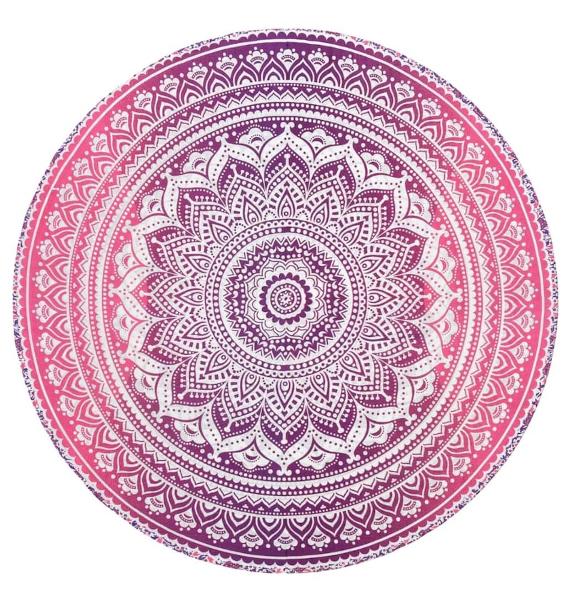 Indische Mandala Kreis Runde Tischdecke Boho Hippie Decke Boho Yoga Matte Überwurf Tischdecke Strand Picknick Pattern-04