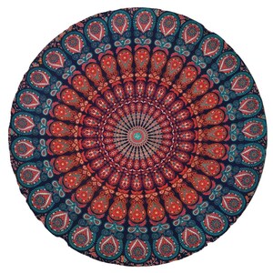 Indische Mandala Kreis Runde Tischdecke Boho Hippie Decke Boho Yoga Matte Überwurf Tischdecke Strand Picknick Pattern-01